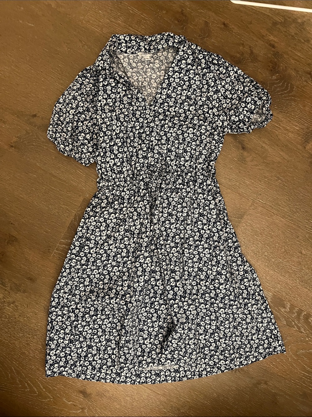 Navy Floral Short Sleeve Romper